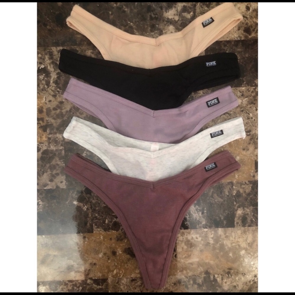 PINK thongs 5 pack